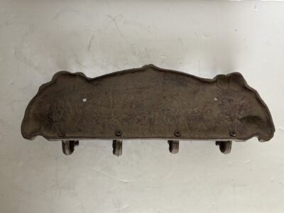 Cast iron Wall Hanger with 4 Hooks Vintage sign "Haircut and Shave"