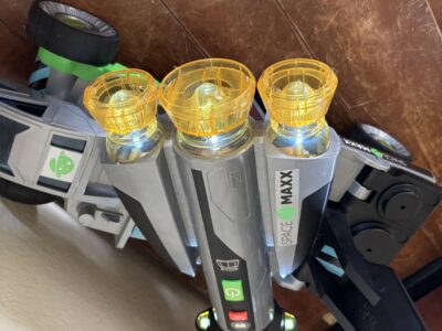 Space Rocket and launcher Voice and light action