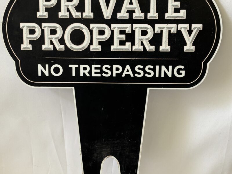 Private Property No Trespassing Sign for the Yard
