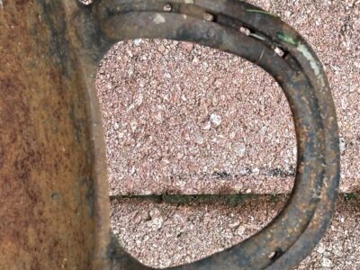 Heavy iron Western Cowboy 24" Wok or Pan with Horseshoe Handles