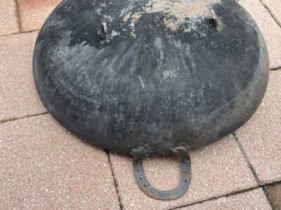 Heavy iron Western Cowboy 24" Wok or Pan with Horseshoe Handles