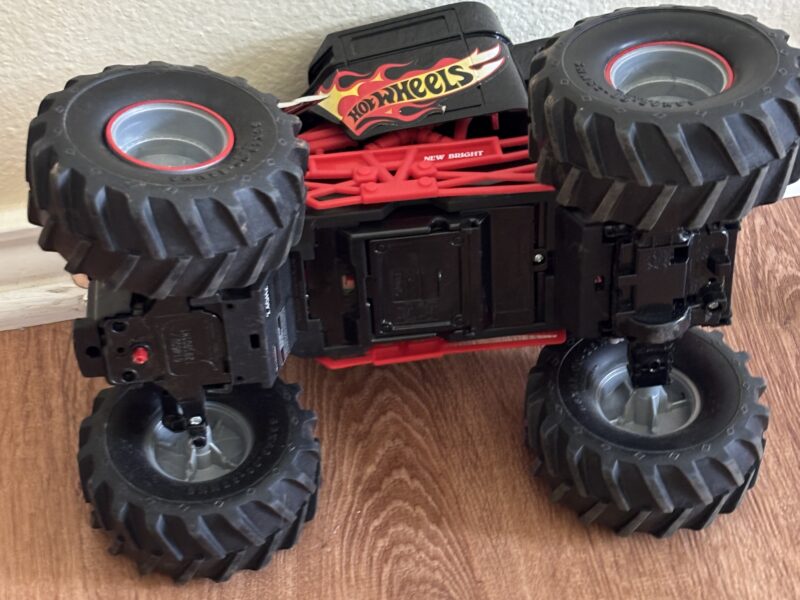 Hotwheels Monster RC Truck by New Bright Red and black with flames design