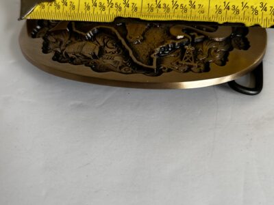 Gold and Black Texas Belt with Intricate Design