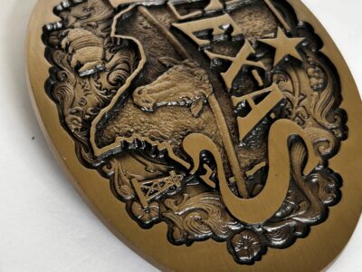 Gold and Black Texas Belt with Intricate Design