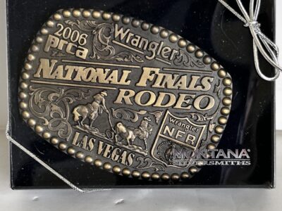 Montana Silversmiths Gold and Silver Rodeo Belt Buckle