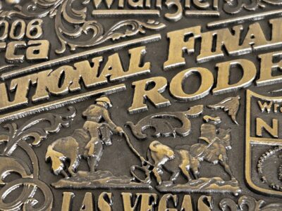 Montana Silversmiths Gold and Silver Rodeo Belt Buckle