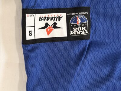 NBA Blue and White Retro Basketball Jersey S