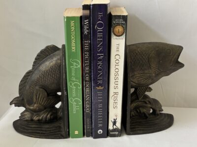 Brass fish bookends