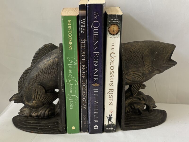 Brass fish bookends