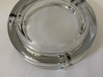 Round 3-3/4" clear glass ashtray