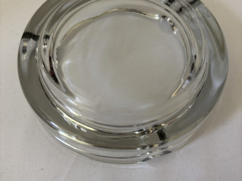 Round 3-3/4" clear glass ashtray