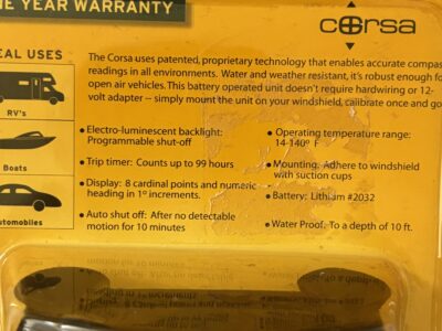 NEW Corsa Digital Compass for Auto RV & Marine