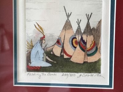 Framed signed Dan Mitra Native American art prints