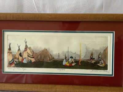 Framed signed Dan Mitra Native American art prints