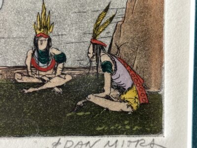 Framed signed Dan Mitra Native American art prints