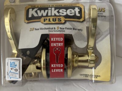 Kwikset Plus Keyed Entry Locks Left door handle 1 set NIP